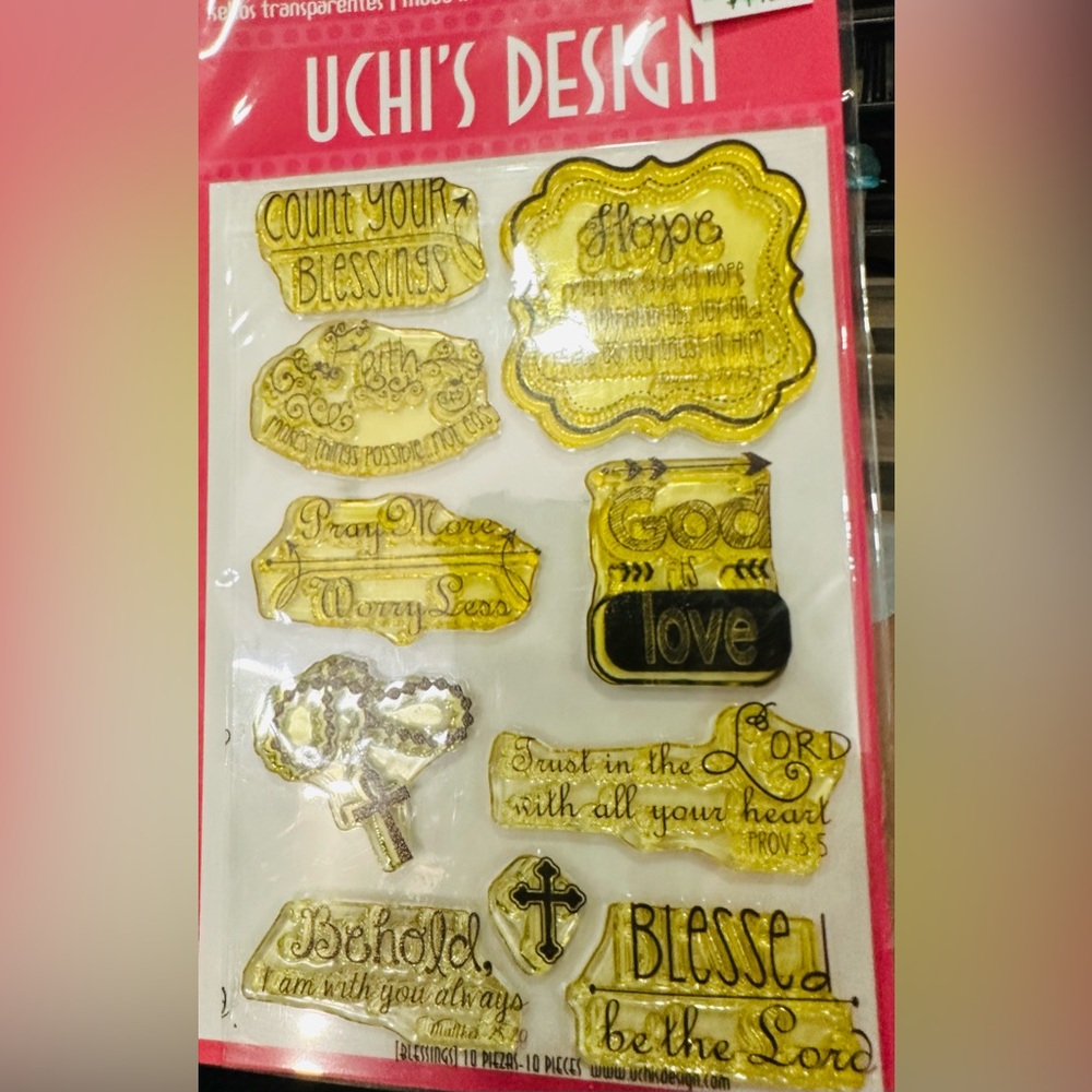 Uchi's Design Inspirational Clear Stamp Set - New